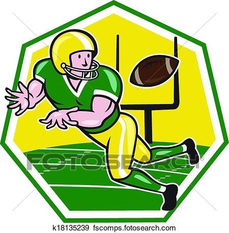 450x459 Clip Art Of American Football Wide Receiver Catching Ball Cartoon