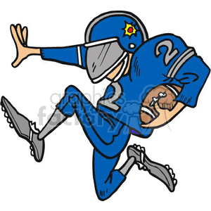 300x300 Royalty Free Funny Cartoon Football Player 169095 Vector Clip Art