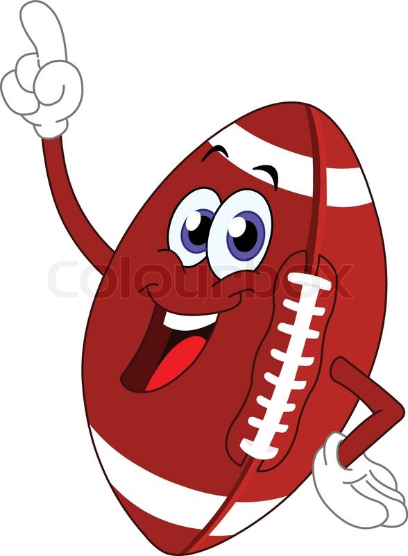 588x800 Cartoon American Football Pointing With His Finger Stock Vector