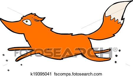 450x260 Clipart Of Cartoon Fox Running K19395041