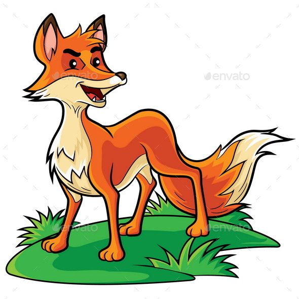 590x590 Fox Cartoon By Rubynurbaidi Graphicriver