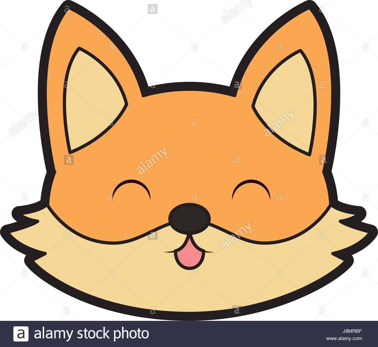 1300x1194 Cute Fox Face Cartoon Stock Vector Art Amp Illustration, Vector