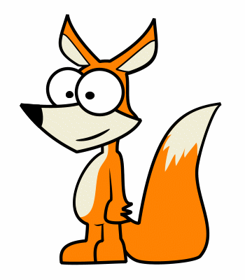 350x400 Cartoon Fox Image