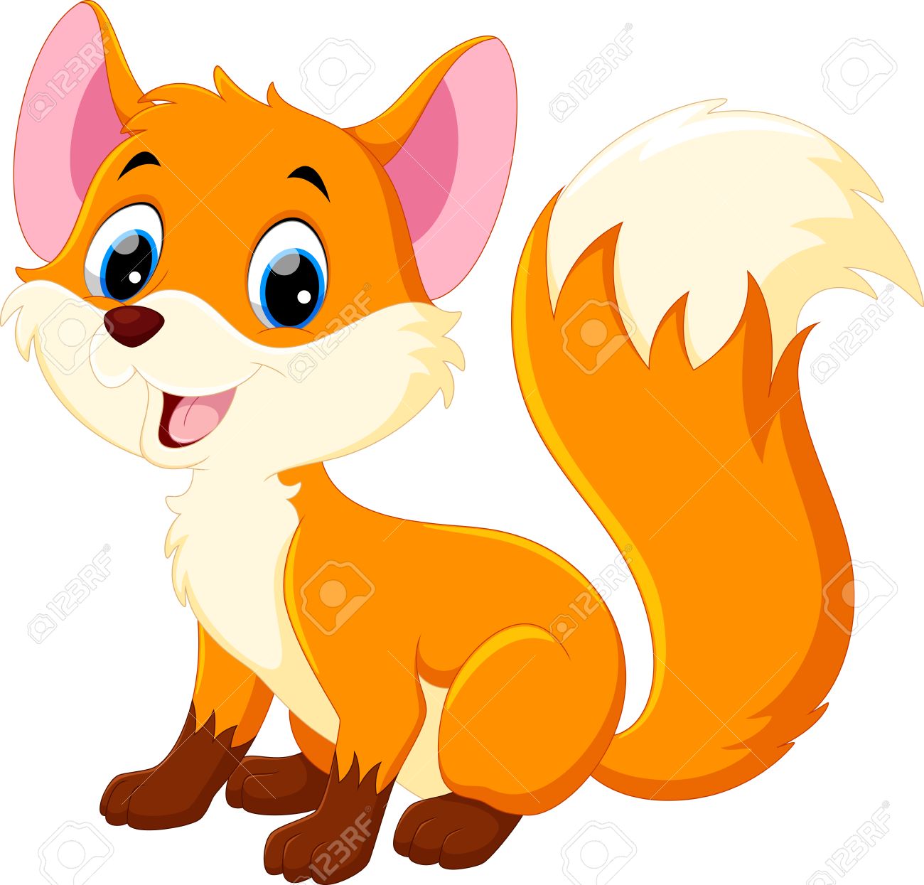 1300x1245 Cute Baby Fox Cartoon Royalty Free Cliparts, Vectors, And Stock