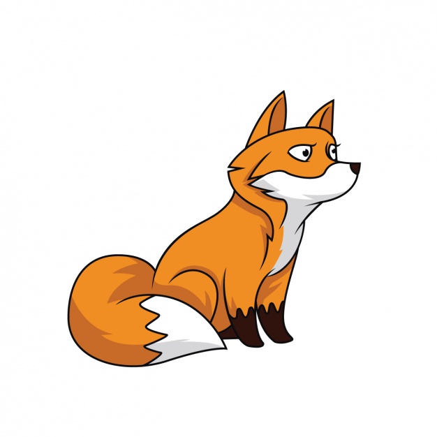 626x626 Hand Painted Fox Design Vector Free Download