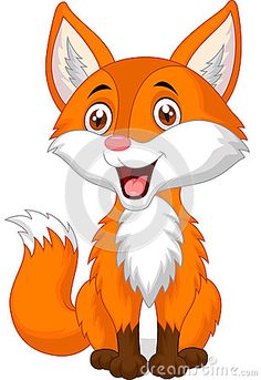 236x343 Smiling Colored Cartoon Fox Stock Vector