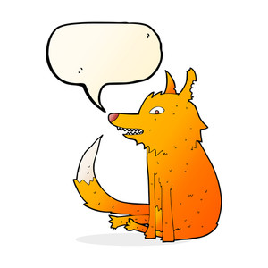 300x300 Cartoon Fox Sitting Royalty Free Stock Image