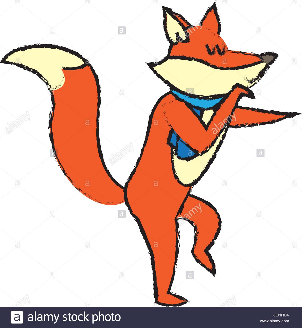 1281x1390 Christmas Fox Celebration Cartoon Festive Stock Vector Art