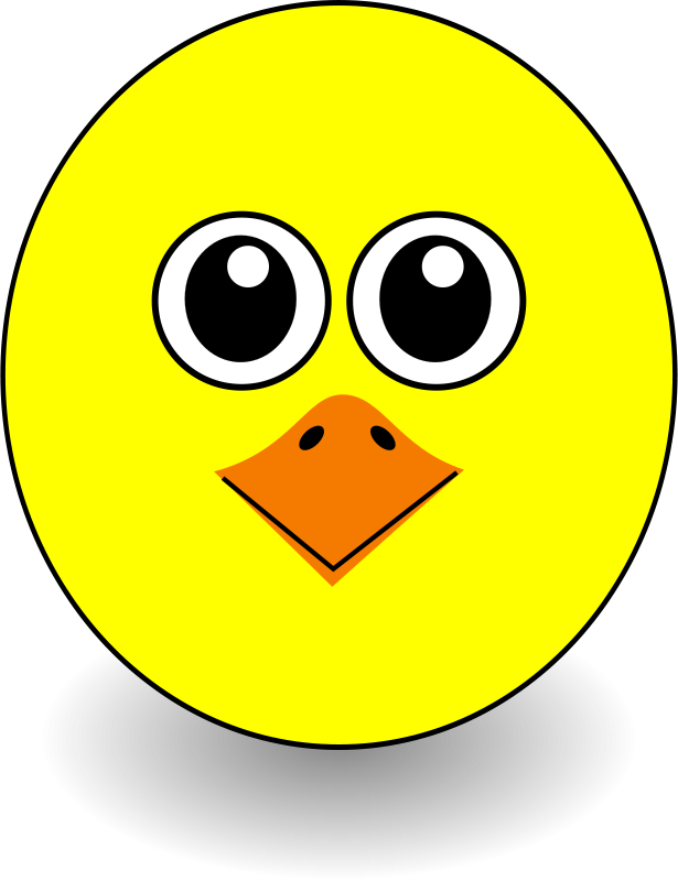 615x800 Free Clipart Funny Chick Face Cartoon Palomaironique