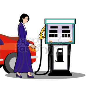 Cartoon Gas Station Clipart