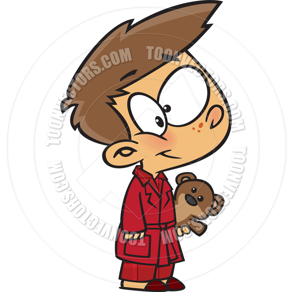 940x940 Cartoon Boy Ready For Bed By Ron Leishman Toon Vectors Eps