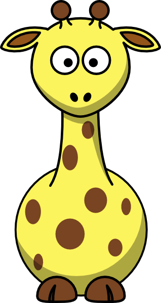 318x597 Cartoon Giraffe Clipart