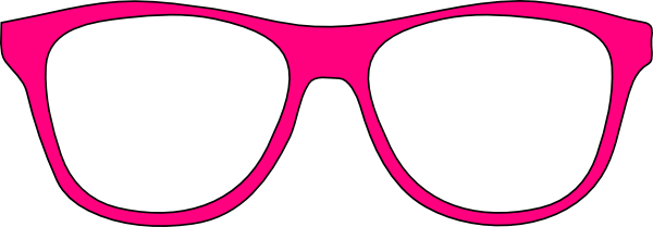 600x209 Pink Glasses Clip Art