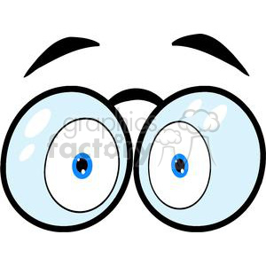 300x300 Royalty Free Cartoon Eyes With Glasses 381244 Vector Clip Art