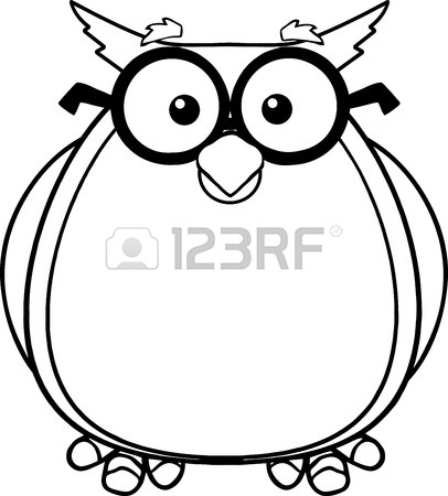 406x450 Wise Owl Teacher Cartoon Character With Glasses And Graduate