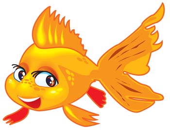 350x269 Gold Fish Clipart