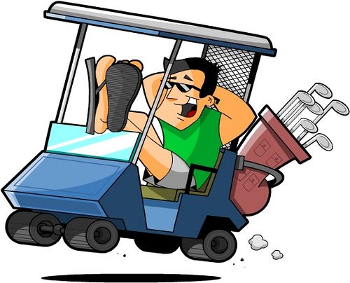 500x404 Crash Clipart Golf Cart