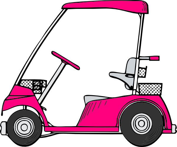 600x497 Pink Golf Cart Clip Art