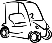 168x140 Golf Car Illustration With A Clipart Panda
