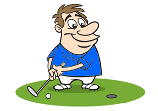 320x225 Cartoon Golfers