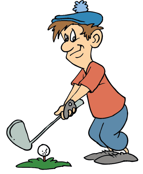 494x599 Cartoon Golfer Clipart