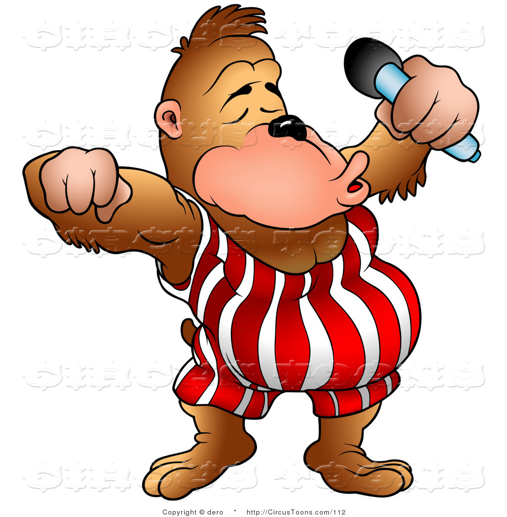 1024x1044 Circus Clipart Of An Entertaining Circus Gorilla In An Orange