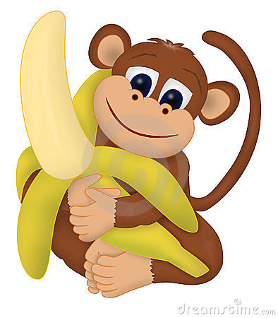 394x450 Gorilla With Banana Clipart