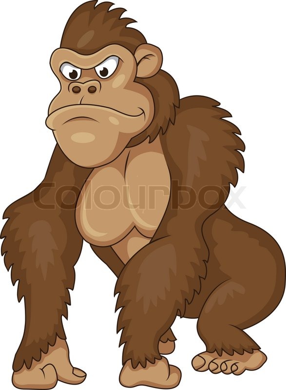 587x800 Gorilla Cartoon Stock Vector Colourbox
