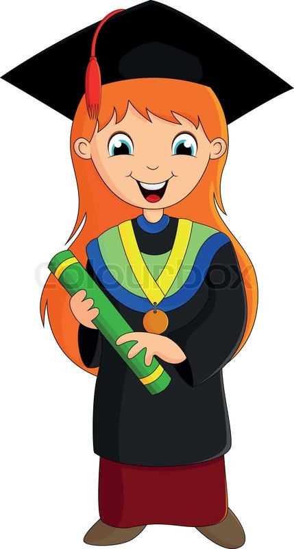 429x800 Beautiful Girl With A Sweet Smile After Graduation Stock Vector