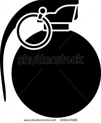 385x470 Grenade Clipart Stencil