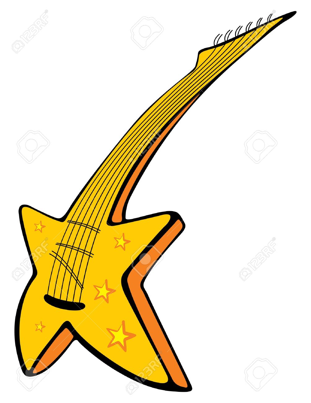 Cartoon Guitar Clipart
