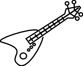 cartoon guitar clipart