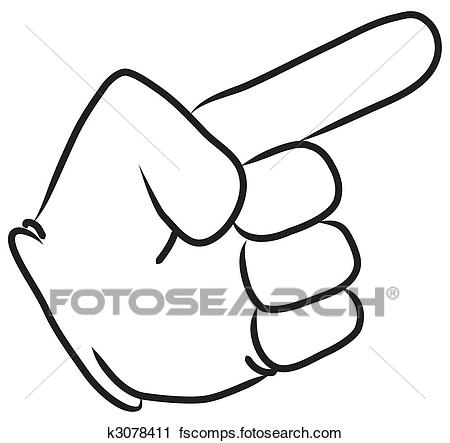 450x443 Clipart Of Cartoon Hand Pointing K3078411