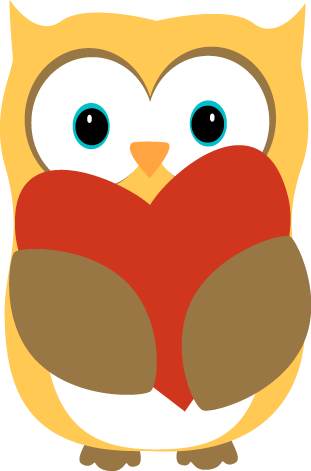 311x471 Owl With A Heart Clip Art