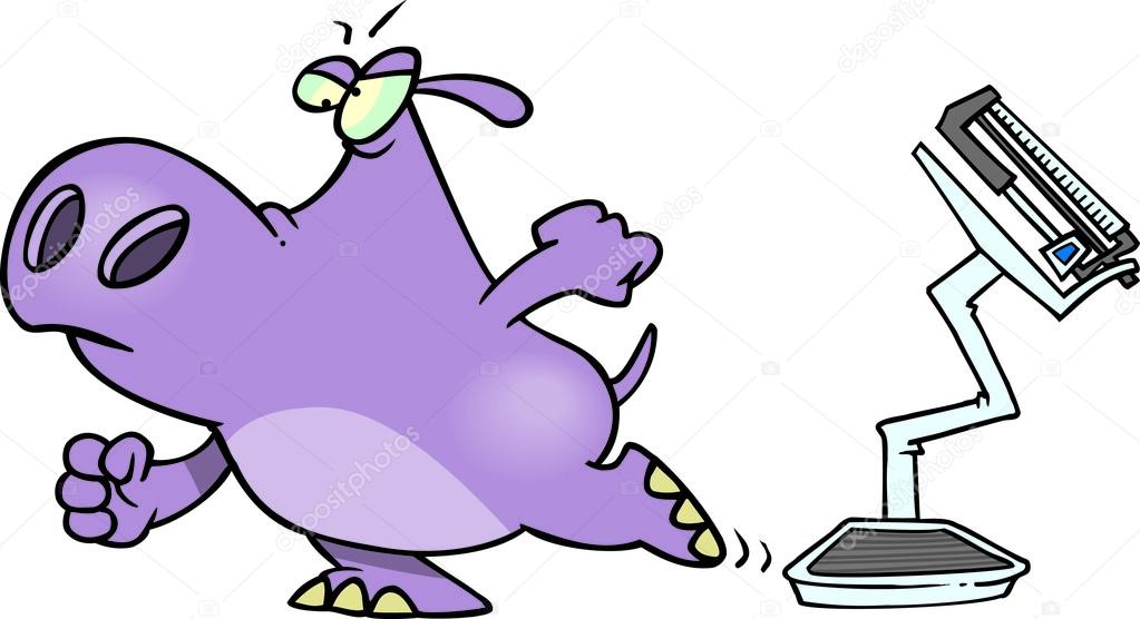 1023x556 Cartoon Hippo Weight Scale Stock Vector Ronleishman