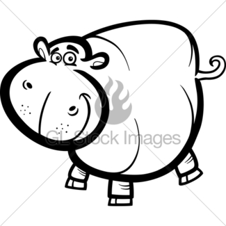 325x325 Hippo Or Hippopotamus Cartoon Gl Stock Images