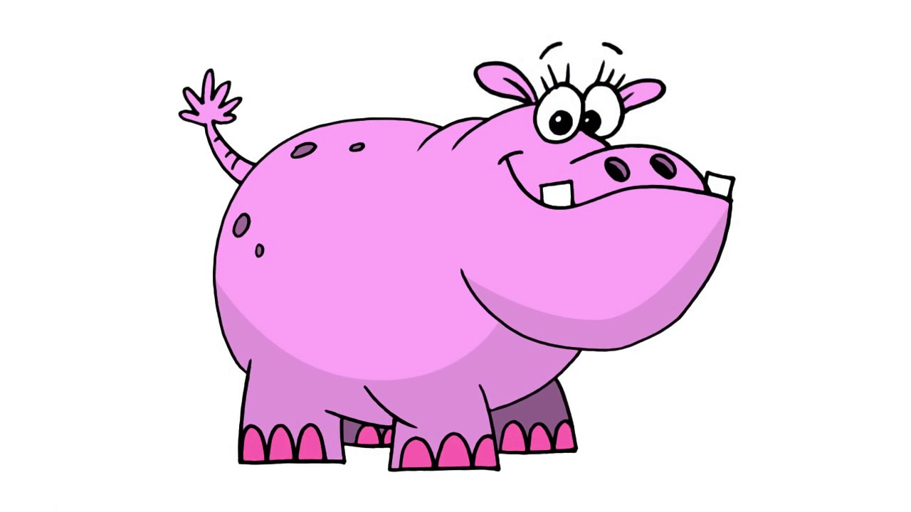 1280x720 How To Draw A Cartoon Hippo