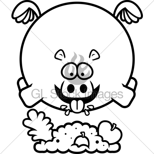 500x500 Cartoon Hippo Eating Gl Stock Images