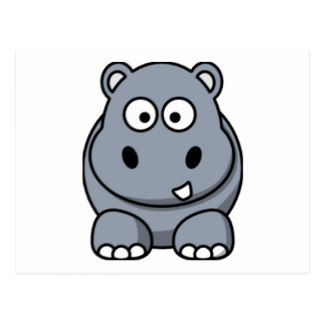 324x324 Cartoon Hippo Postcards Zazzle
