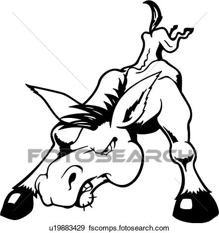 442x470 Clip Art Of , Animal, Cartoon, Cartoons, Donkey, Mascot, U19883429