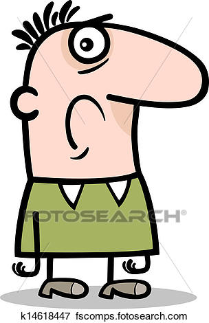 304x470 Clip Art Of Sad Man Cartoon Illustration K14618447
