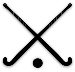 300x288 Crossed Field Hockey Sticks Clip Art