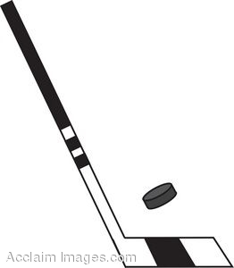 262x300 Clip Art Of A Hockey Stick With Puck