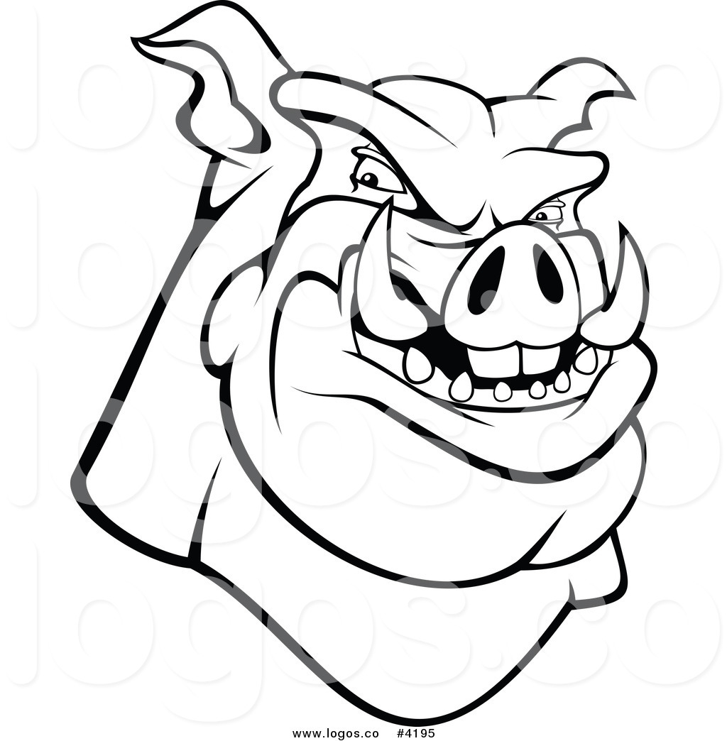 1024x1044 Royalty Free Angry Hog Logo By Vector Tradition Sm