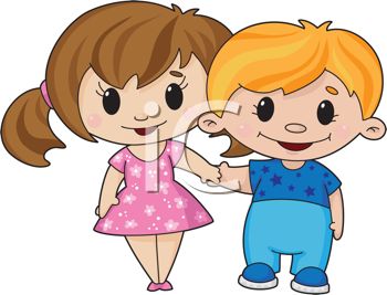 350x267 Cartoon Sweethearts Holding Hands