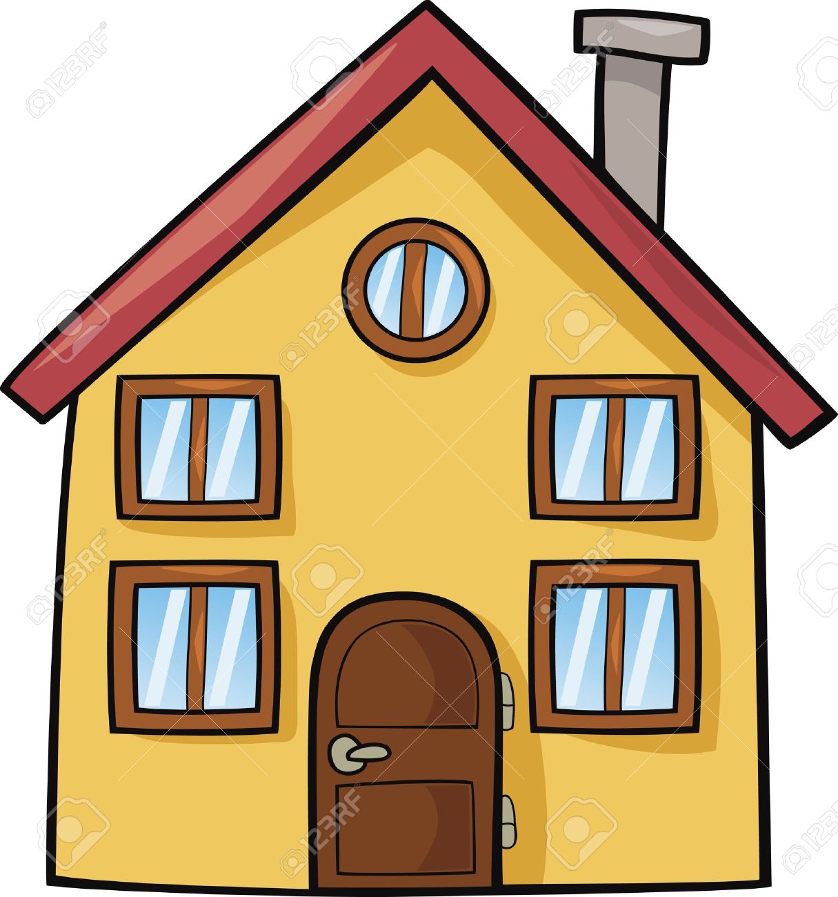 1215x1300 Funny House Cartoon Illustration Royalty Free Cliparts, Vectors