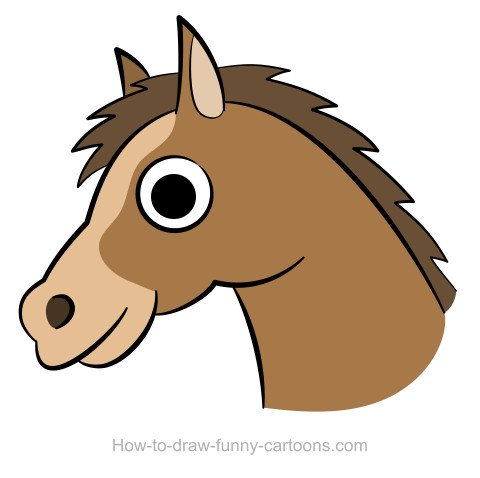 480x478 Cartoon Horse Head