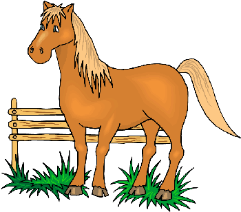 350x308 Funny Cartoon Horses Clipart