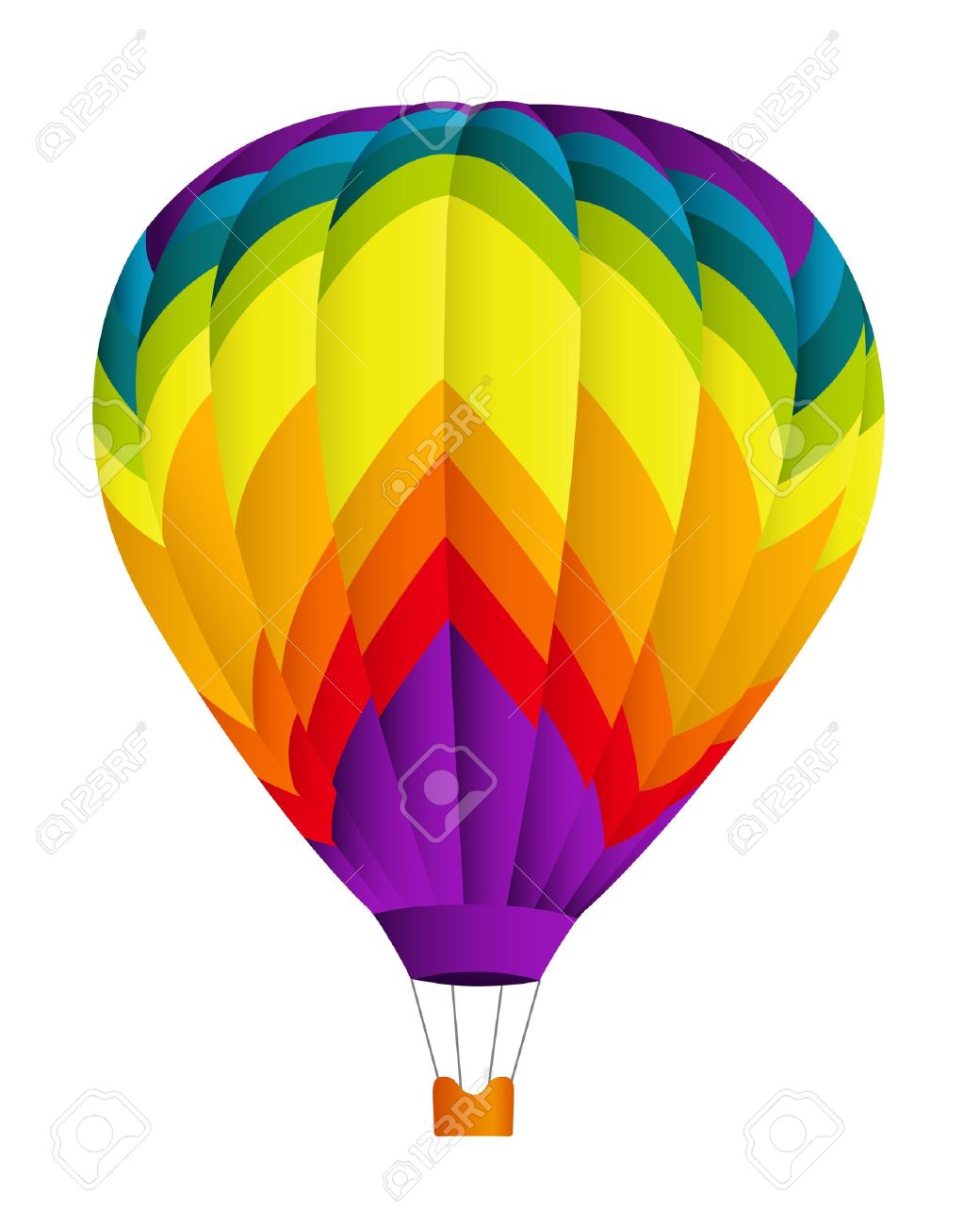 1040x1300 Hot Air Balloon Vector Illustration On White Background Royalty