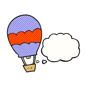300x300 Freehand Drawn Cartoon Hot Air Balloon Royalty Free Stock Image